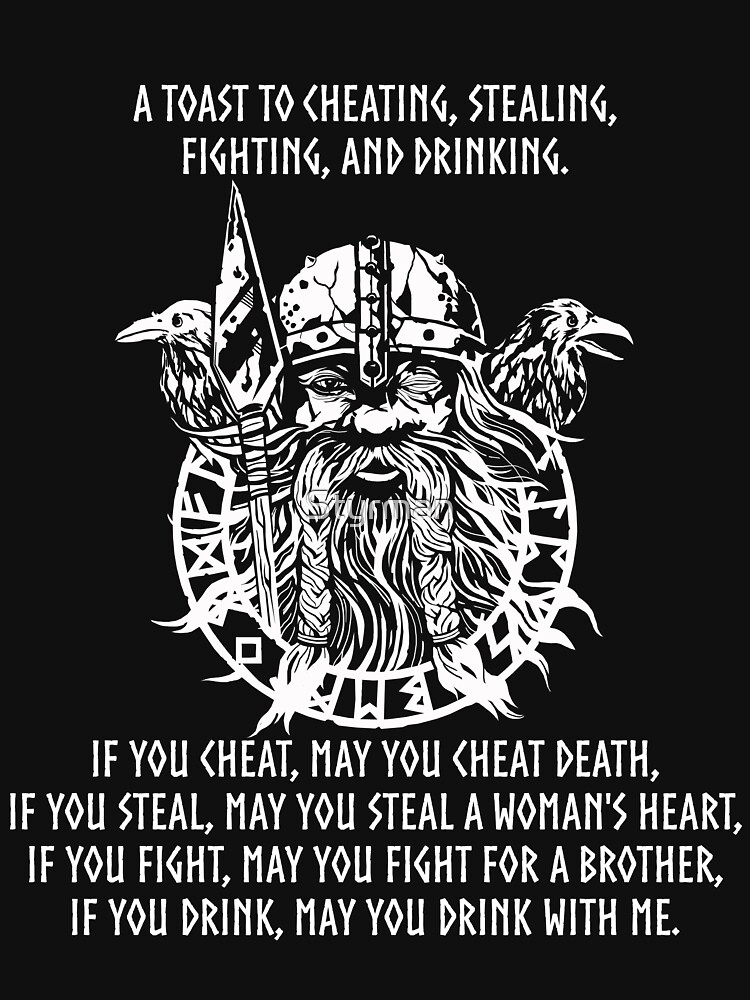 Odin Runes Viking Norse Mythology T-Shirt Pagan Nordic Scandinavian Tee  Shirt Black