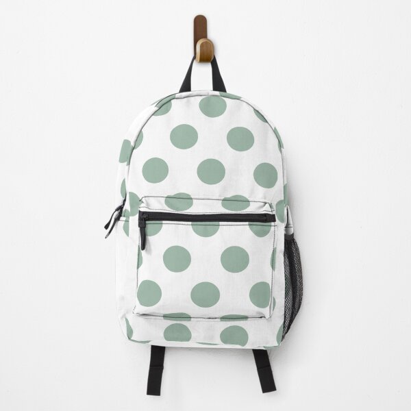 Item preview, Medium MUTED GREEN and WHITE POLKA DOTS designed and sold by RachelMacht.
