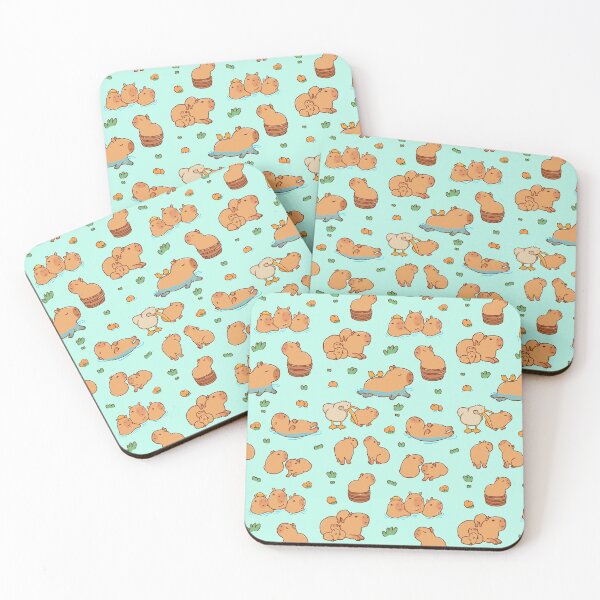 Item preview, Cute capybara art, illustration seamless pattern designed and sold by manydoodles.