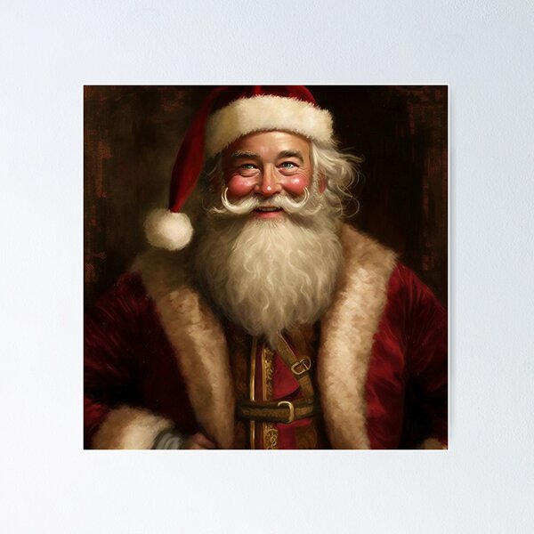 Item preview, Classic Santa Claus in Red Plush Suit, Traditional Festive Christmas Art, St. Nick AI Illustration designed and sold by AiHolidayArt.