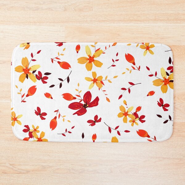 Item preview, Cute red and yellow flowers pattern designed and sold by DigitalMagShop.