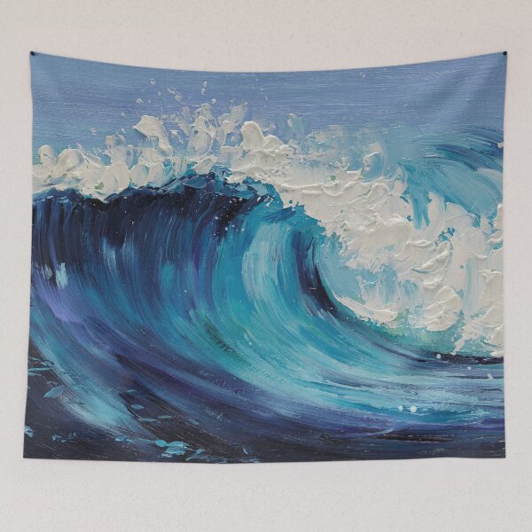 Item preview, Ocean Wave Oil Painting Print designed and sold by NatalyMak.