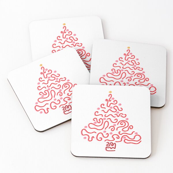 Item preview, Abstract Red Christmas Tree designed and sold by Cooper Lynn Designs.