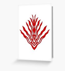 flames (red) - papercut pattern Greeting Card