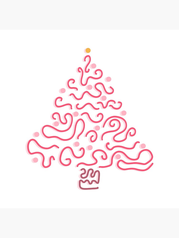 "Abstract Pink Christmas Tree" Poster for Sale by littlemixer0207