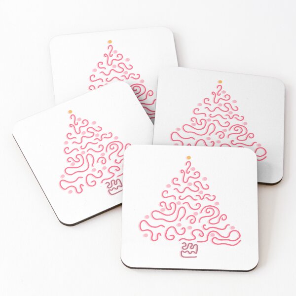 Item preview, Abstract Pink Christmas Tree designed and sold by Cooper Lynn Designs.
