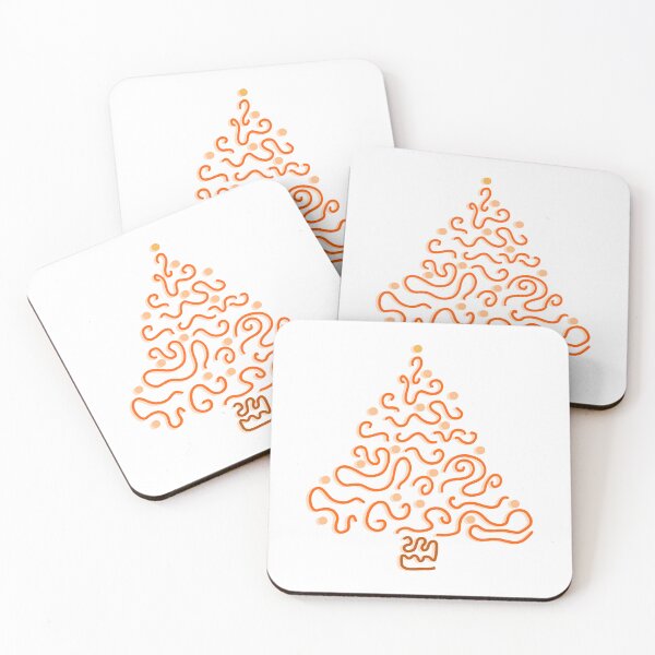 Item preview, Abstract Orange Christmas Tree designed and sold by Cooper Lynn Designs.