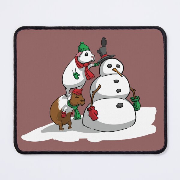 Item preview, Guinea Pigs Build a Snowman! - Winter Holiday Guinea Pig Design designed and sold by IceCreamPiggies.