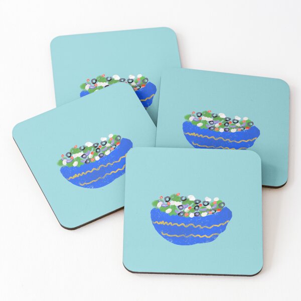 Item preview, Greek Salad in a Blue Bowl - Collage Animation designed and sold by jolabrese.