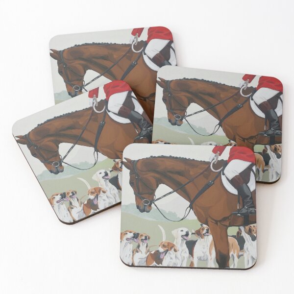 Item preview, hunt painting horse and hounds designed and sold by Julie  Jones.