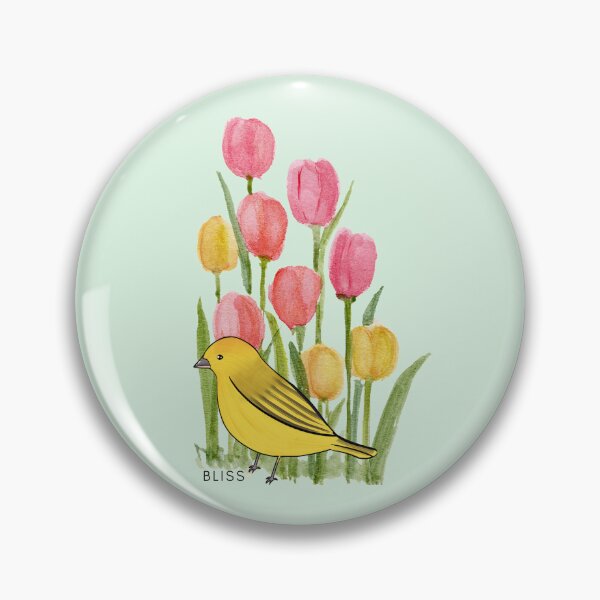 Item preview, Blissful Yellow Canary Among The Tulips  designed and sold by BohemiWANDERS.