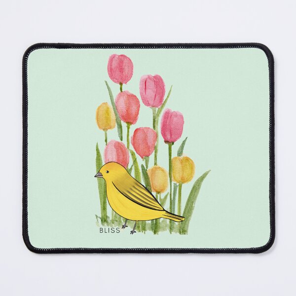 Item preview, Blissful Yellow Canary Among The Tulips  designed and sold by BohemiWANDERS.