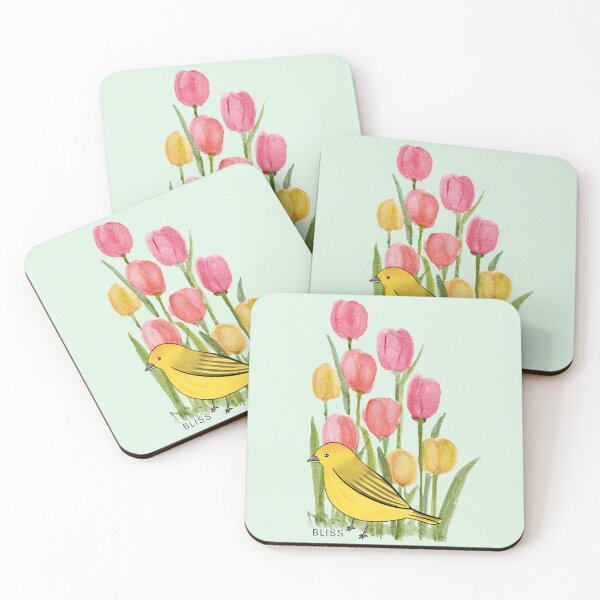 Item preview, Blissful Yellow Canary Among The Tulips  designed and sold by BohemiWANDERS.