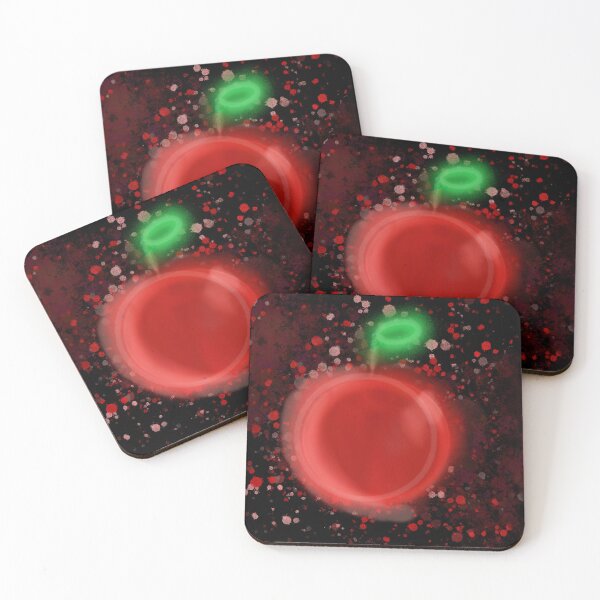 Item preview, Neon Cherry with Red Splatter Background Pattern - Fancy Emoji designed and sold by jolabrese.