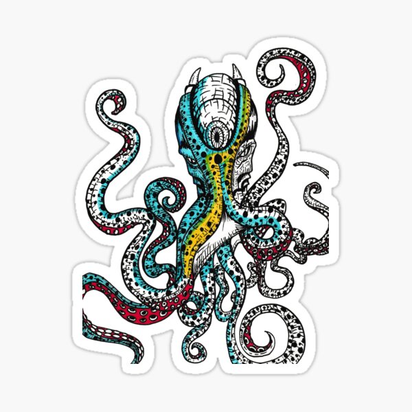 stolzer Oktopus Sticker
