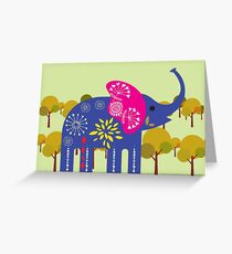 Decorated elephant Greeting Card