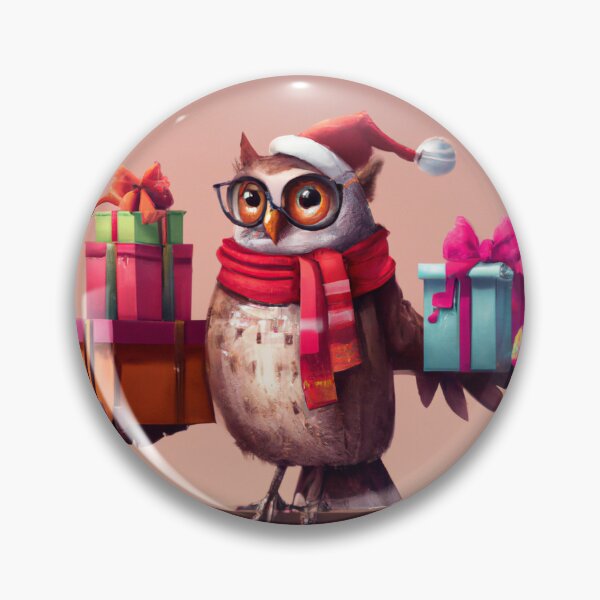 Item preview, charming Christmas Owl holding some presents designed and sold by T-shirtMill.