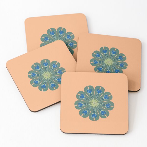 Artikelvorschau, Pfauenrosette auf gräulichem Orange entworfen und verkauft von Latoblooms.