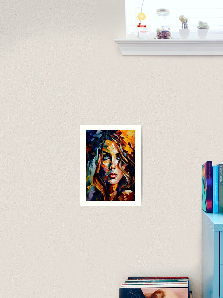 Modern Original Gallery Femaleportrait Wallart. SMall original art buy painting on paper