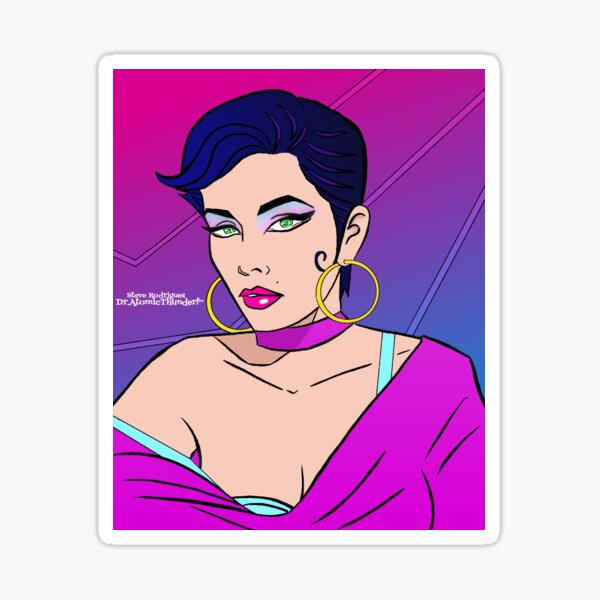 "Lipstick Lies" Sticker for Sale by DrAtomicThunder Redbubble