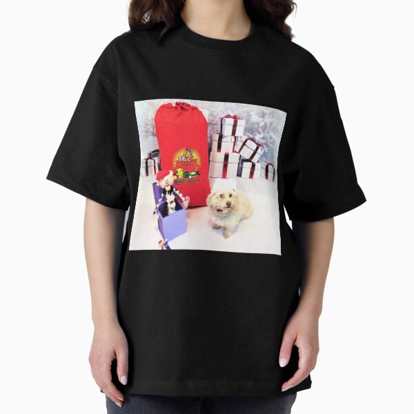Cute Christmas Dog Oversized T-Shirt