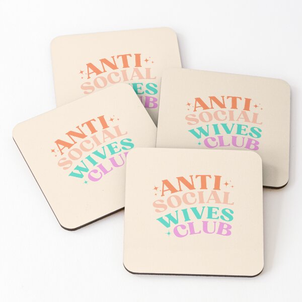 Item preview, Anti social wives club, Anti Social Wives Club Essential T-Shirt Sticker designed and sold by ELglasDesigns ⭐⭐⭐⭐⭐.
