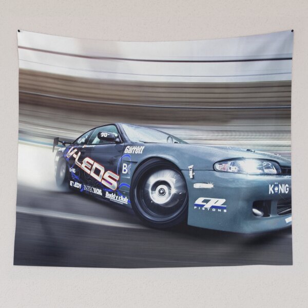 Artikelvorschau, Nissan Silvia S15 Drifting – JDM Drift Legend, Japanese Street Racing, Tuner Car Art entworfen und verkauft von Road To Track.