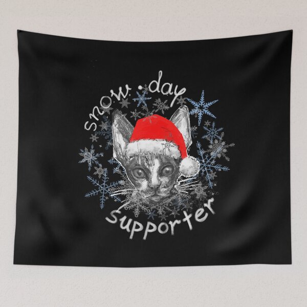 Item preview, Snow Day Supporter / Christmas Cat Closeup designed and sold by AgnieshkaSiwek.