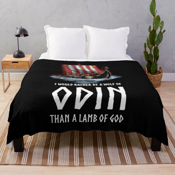 Item preview, Viking Ship - I Would Rather Be Wolf Of Odin Than A Lamb Of God - Norse Mythology designed and sold by Styrman.