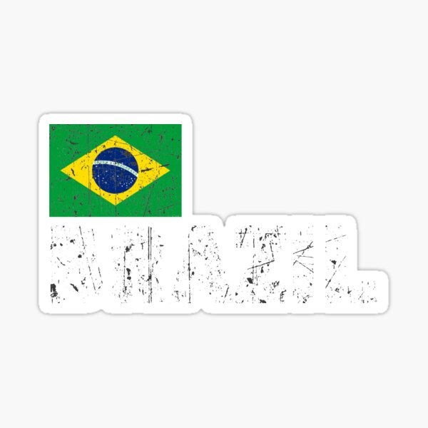 Brasil Soccer Flag Team Brazil Support Gift Sticker for Sale by