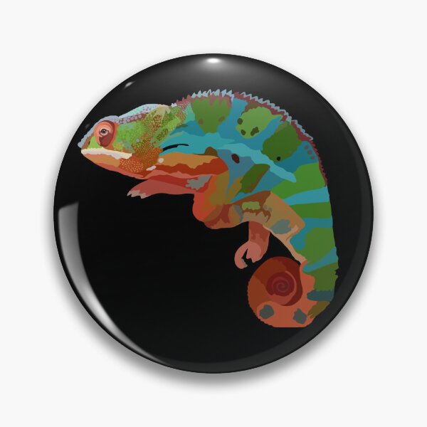 Item preview, P is for Panther Chameleon,Panther Chameleon Illustration – Vibrant Reptile Art for Wildlife and Nature Lovers designed and sold by PrettylittlepastelUk.