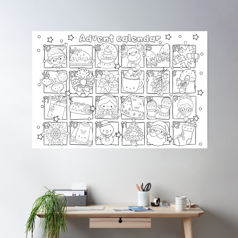 Coloring Advent Calendar | Poster