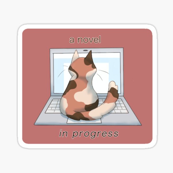 Artikel-Vorschau von Ein Roman in Arbeit Cat Laptop, designt und verkauft von annastiinas.