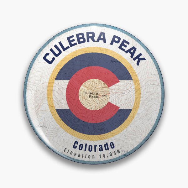 Item preview, Colorado Mountain Map Blue Border - Culebra Peak designed and sold by Willz Designz.