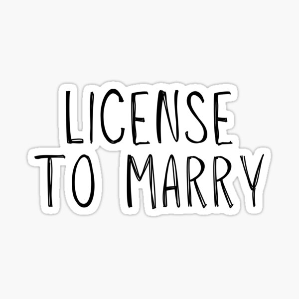 license-to-marry-ordained-minister-sticker-for-sale-by-diip-redbubble