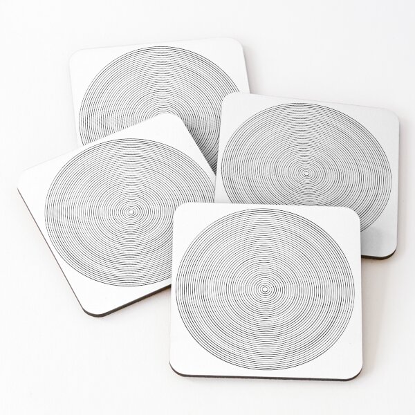 Item preview, Black and white circle pattern - Black Ink outline circle design. designed and sold by vintagegraphic.