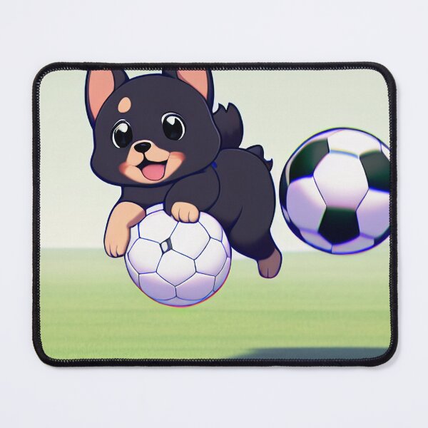Item preview, Cute Chibi Dog Holding Soccerball designed and sold by BAYFAIRE.