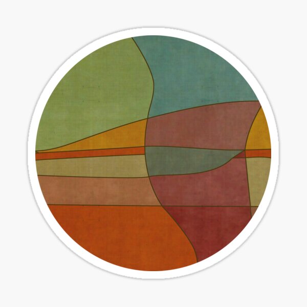 "Colorful Abstract Landscape" Pegatina