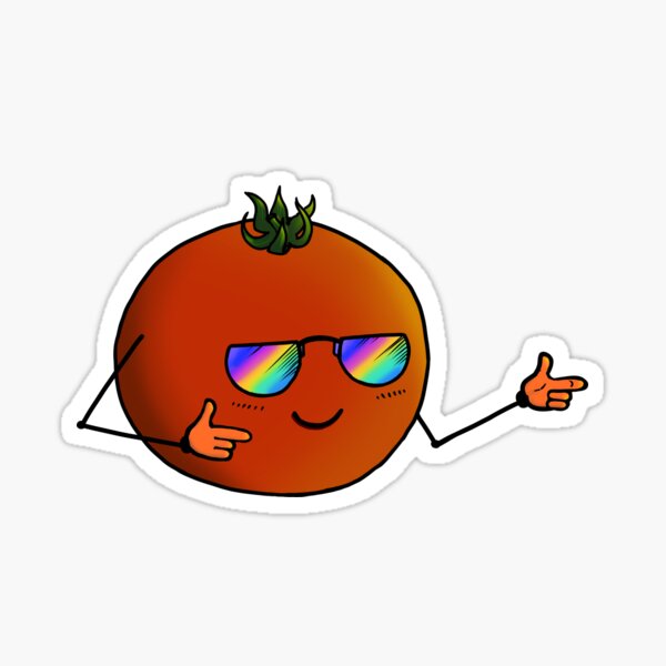 Cool Tomato Dude Sticker