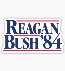 Pegatina Vintage ochenta - Reagan Bush '84