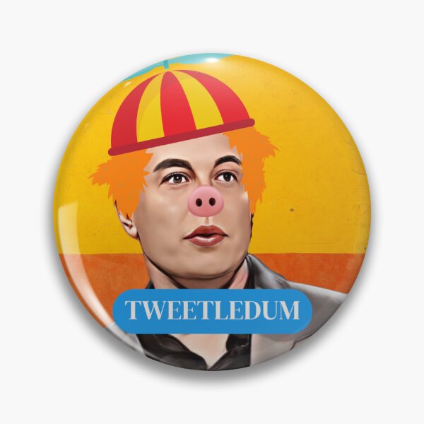 Item preview, Funny "Tweetledum" Parody Elon Propeller Hat Pig Nose designed and sold by Write-to-Rebel.