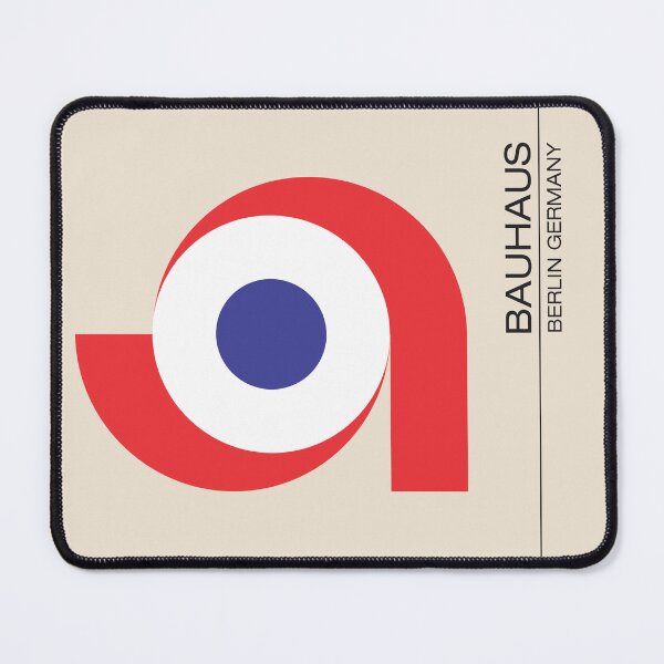 Item preview, Bauhaus - Retro / Art Deco architecture discipline from Berlin, Germany - Available in posters, etc - Red and blue bauhaus designed and sold by ArcFoundationCo.
