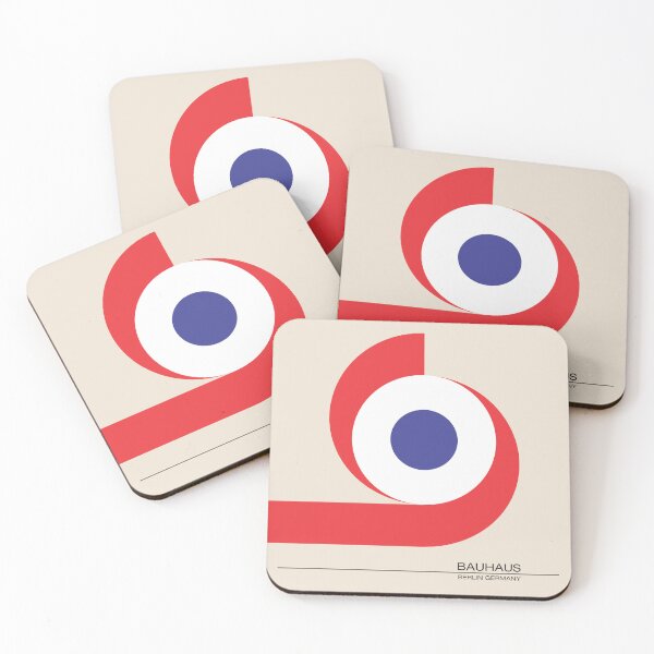 Item preview, Bauhaus - Retro / Art Deco architecture discipline from Berlin, Germany - Available in posters, etc - Red and blue bauhaus designed and sold by ArcFoundationCo.