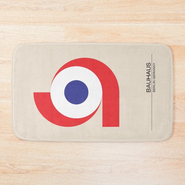 Item preview, Bauhaus - Retro / Art Deco architecture discipline from Berlin, Germany - Available in posters, etc - Red and blue bauhaus designed and sold by ArcFoundationCo.