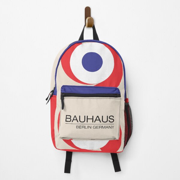 Item preview, Bauhaus - Retro / Art Deco architecture discipline from Berlin, Germany - Available in posters, etc - Red and blue bauhaus designed and sold by ArcFoundationCo.
