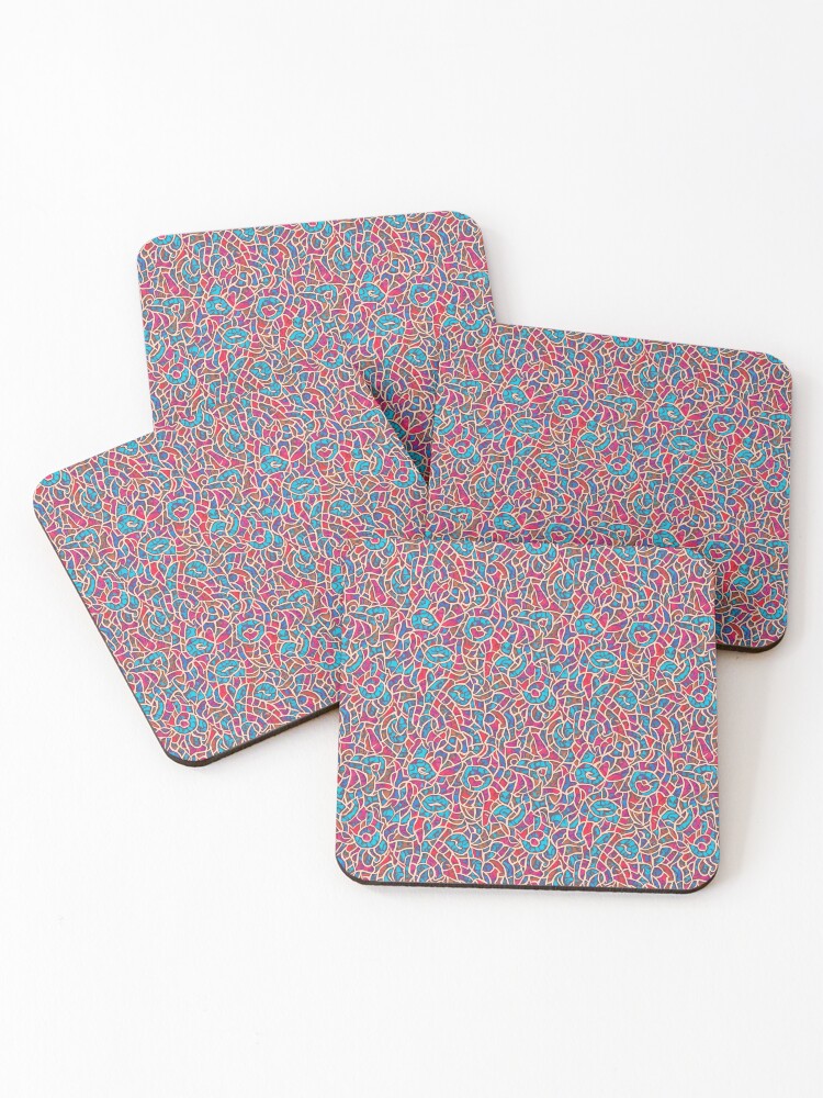 Thumbnail 1 of 5, Coasters (Set of 4), Abstract 016 designed and sold by AbstractWave.