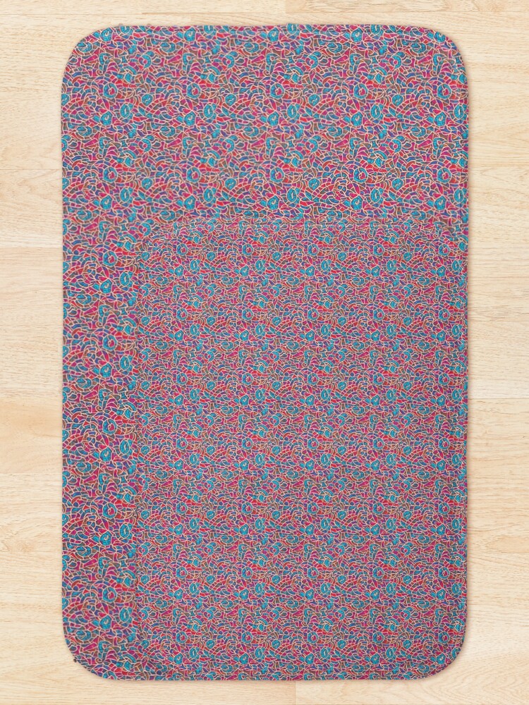 Thumbnail 5 of 6, Bath Mat, Abstract 016 designed and sold by AbstractWave.