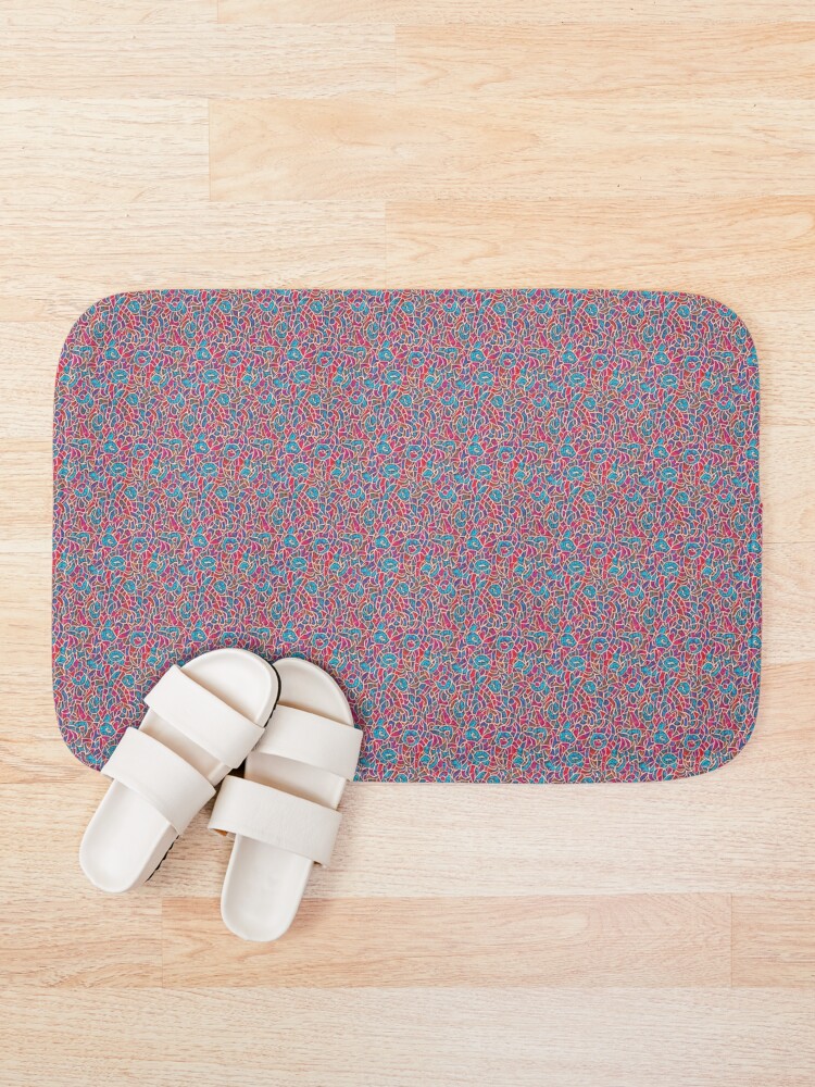 Thumbnail 1 of 6, Bath Mat, Abstract 016 designed and sold by AbstractWave.