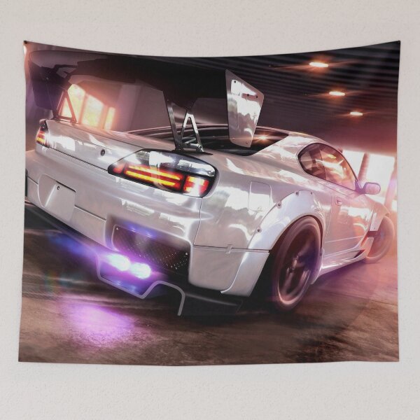 Item preview, White Nissan Silvia – JDM Drift Car, Clean Japanese Tuner Style, Silvia Performance Art designed and sold by Road To Track.