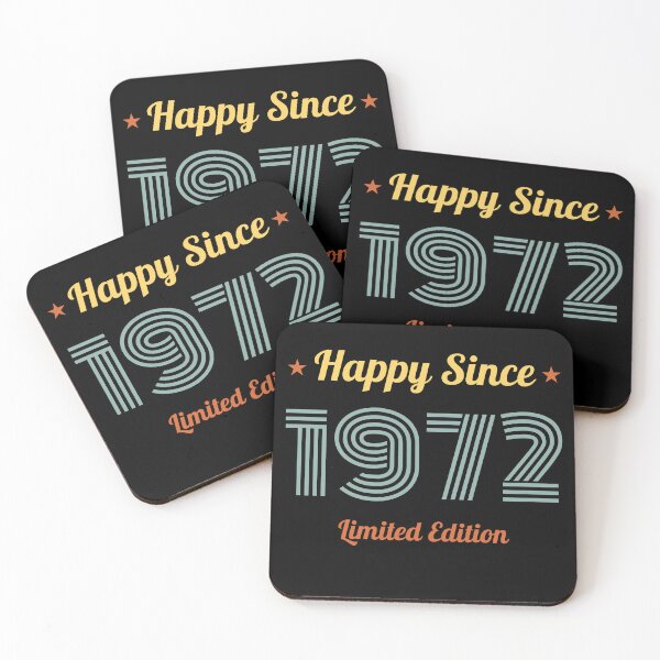 Item preview, VINTAGE HAPPY SINCE 1972 LIMITED EDITION BIRTHDAY GIFT IDEA designed and sold by Kipcio.